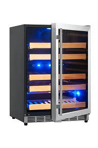 44 Bottles 24 Inch Under Counter Dual Zone Wine Cooler
