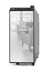 BLACK+DECKER - Thermoelectric Wine Cooler Refrigerator with Mirrored Front