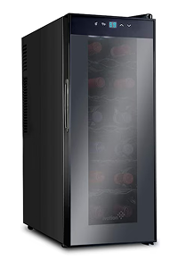 Ivation 10-in W 12 -Bottles Black Freestanding Indoor Wine Cooler