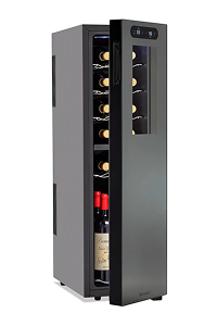 Wine Enthusiast 18-Bottle Slimline Dual Zone Wine Cooler with Upright Bottle Storage