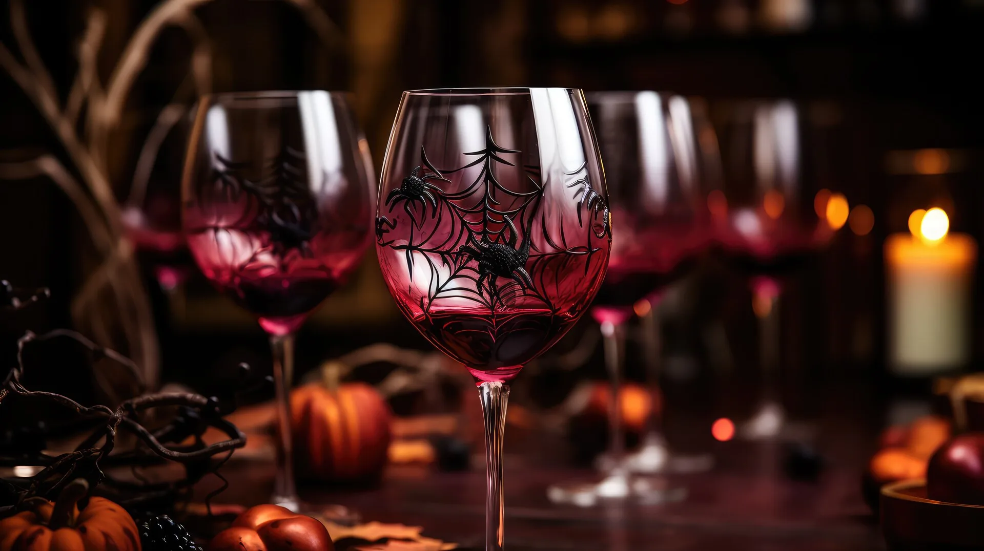 Halloween wine glasses