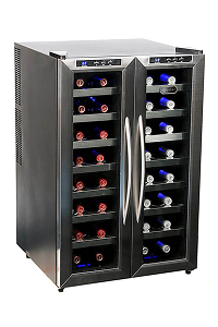 Whynter WC-321DA 32 Bottle Dual Temperature Zone Freestanding Wine Cooler
