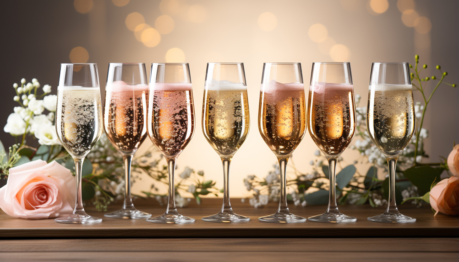 Festive Champagne flutes