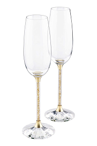 Swarovski Crystalline Toasting Flutes, Set of 2