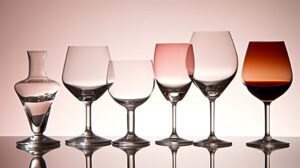 Red wine glasses