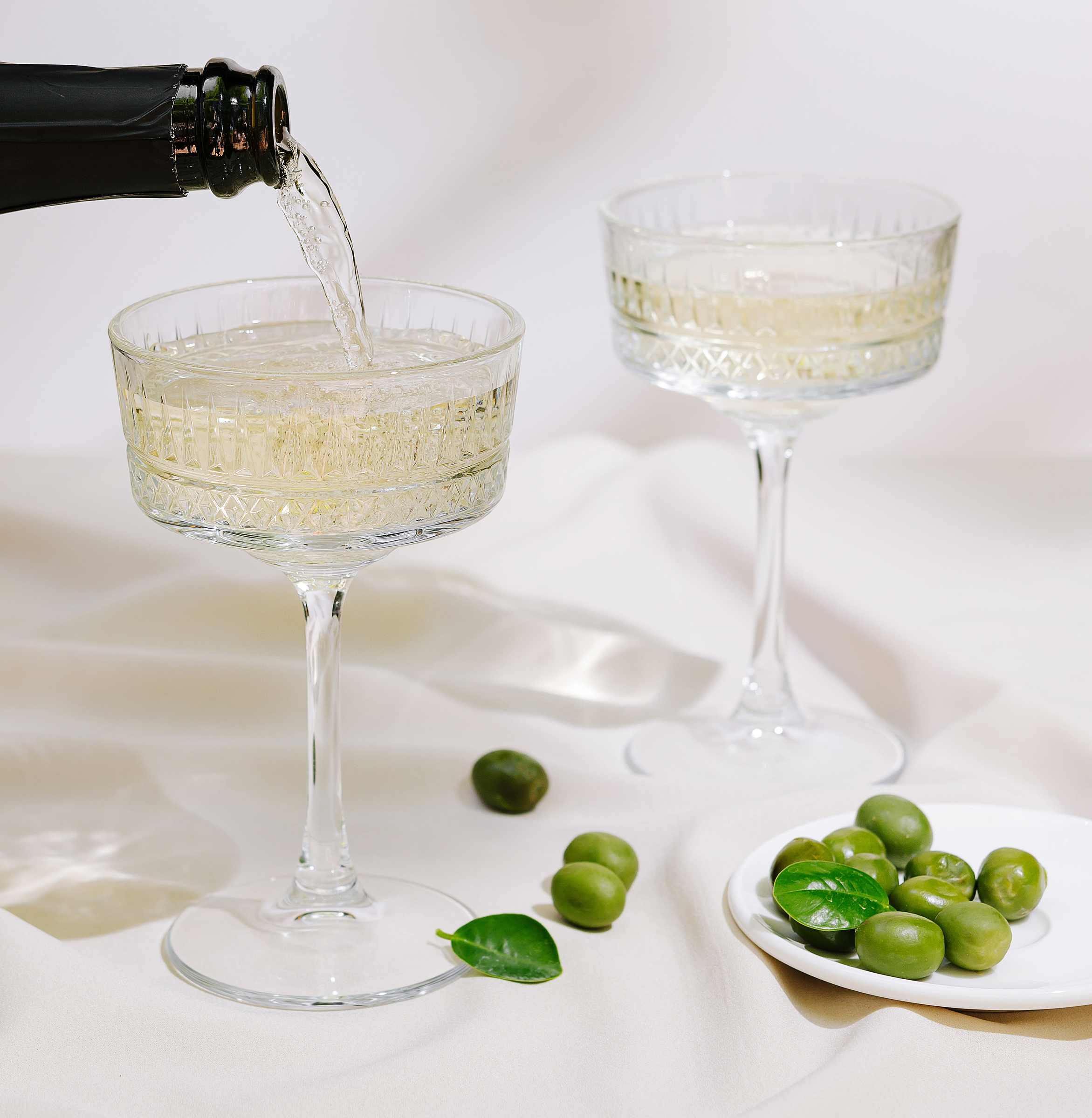 Champagne coupe glasses