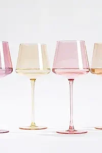 Pink Gradient Wine Glasses Set of 4