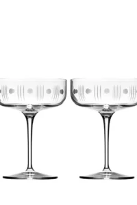 Rolf Glass Mid Century Modern Champagne Coupe – Set of 2 