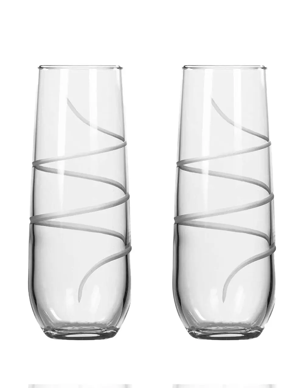 Rolf Glass Twist Stemless Flutes