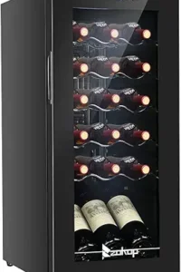 Winado Digital Temperature 18 Bottle Wine Cooler Fridge.