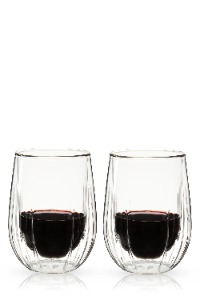 Double Walled Stemless Wine Glasses