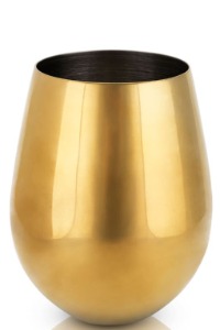 Viski Gold Stemless Wine Glasses (Set of 2)