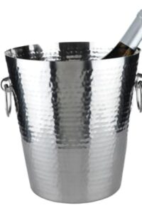 Viski Hammered Stainless-Steel Ice Bucket 