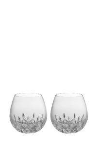 Waterford Lismore Essence Stemless Light Red Wine Glasses, Set of 2
