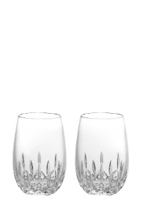 Waterford Lismore Essence Stemless White Wine Glasses, Set of 2