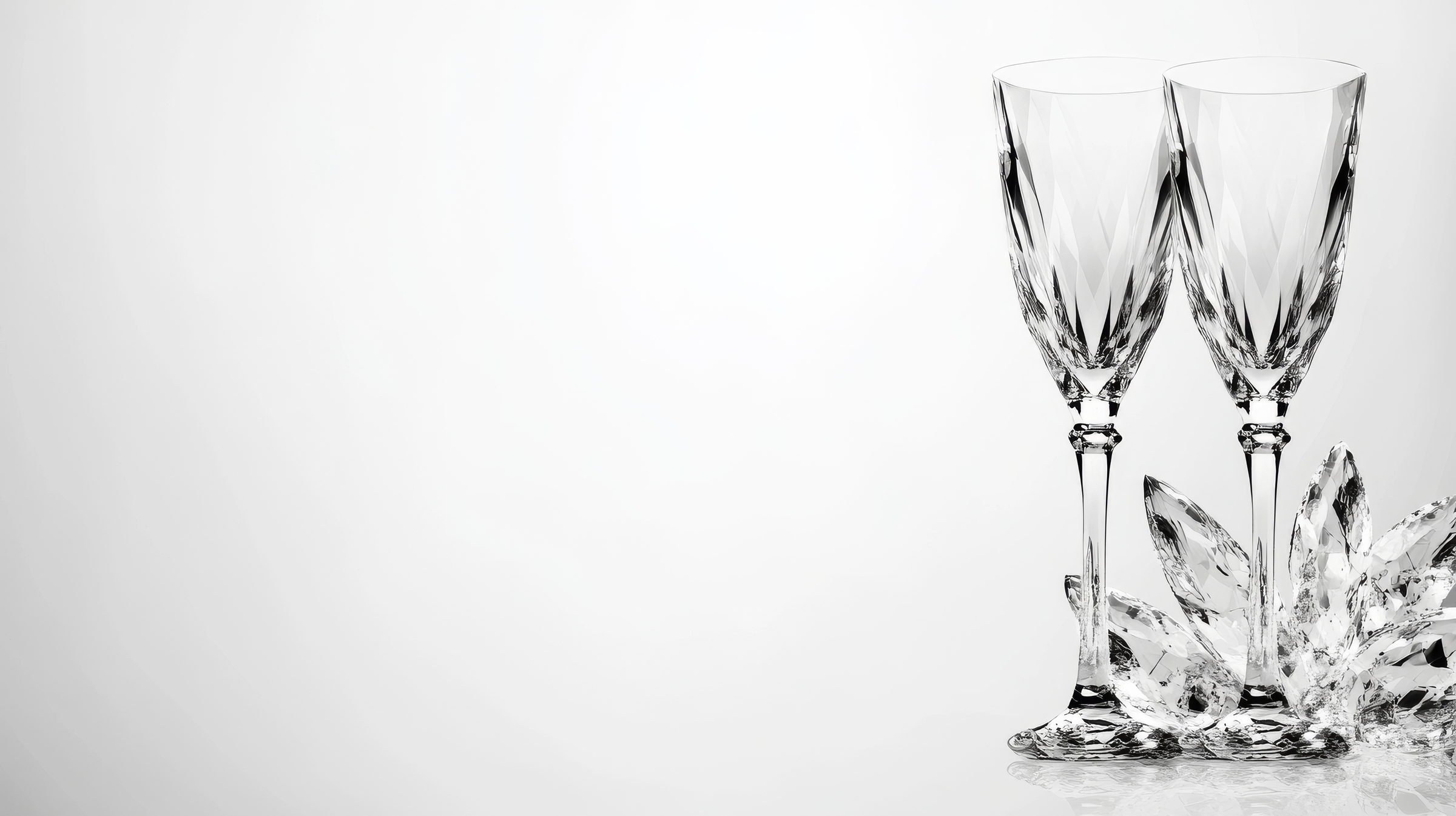 Crystal wine glasses