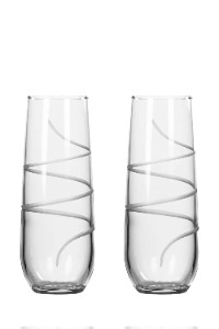 Rolf Glass Twist Stemless Flutes