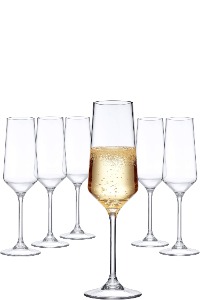 Amazing Abby – Unbreakable Tritan Champagne Flutes, Set of 6,