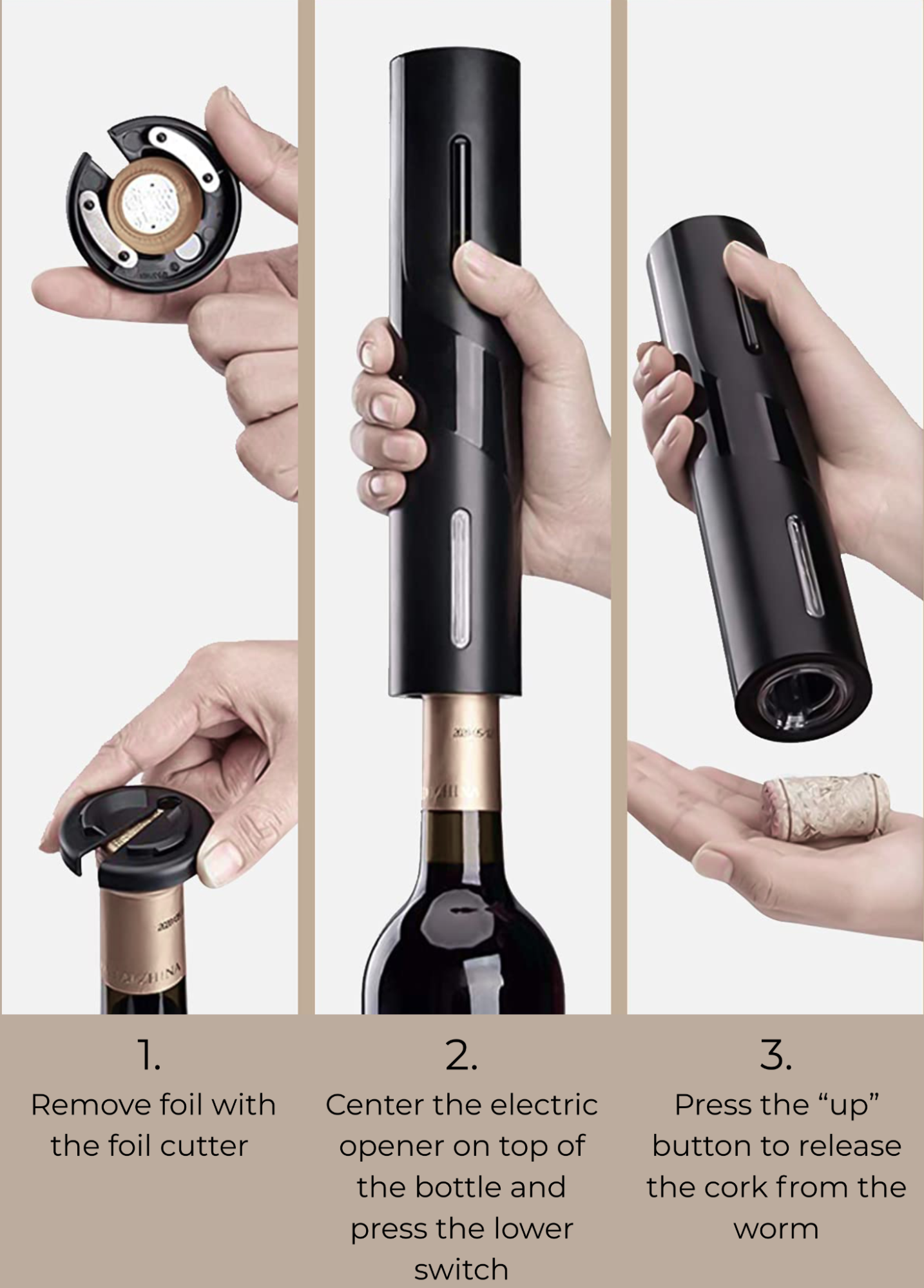 How to use an electric wine opener