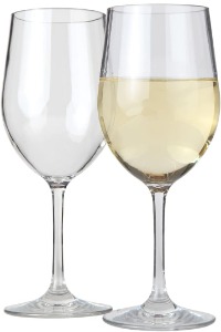 Lily’s Home Unbreakable Chardonnay White Wine Glasses, Set of 2