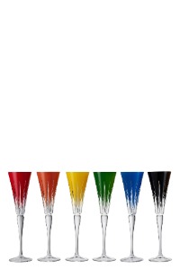Waterford New Year Firework Mixed Flutes, Set of 6 