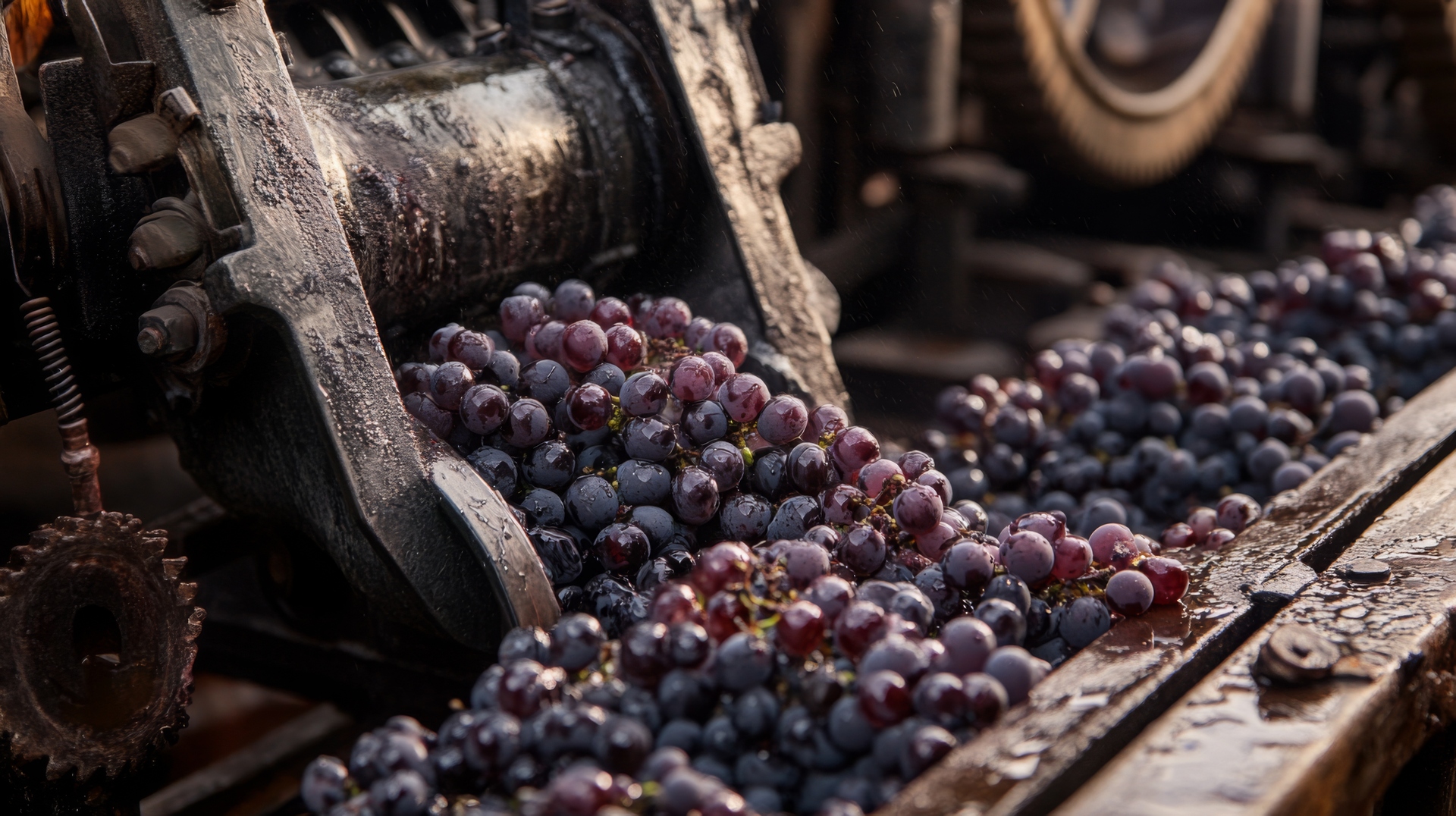 How is red wine made? Red wine crushing